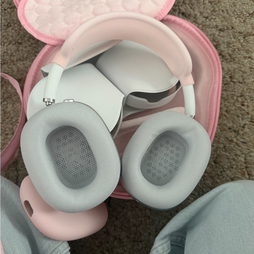 Apple Over-Ear Headphones - Pink and Gray